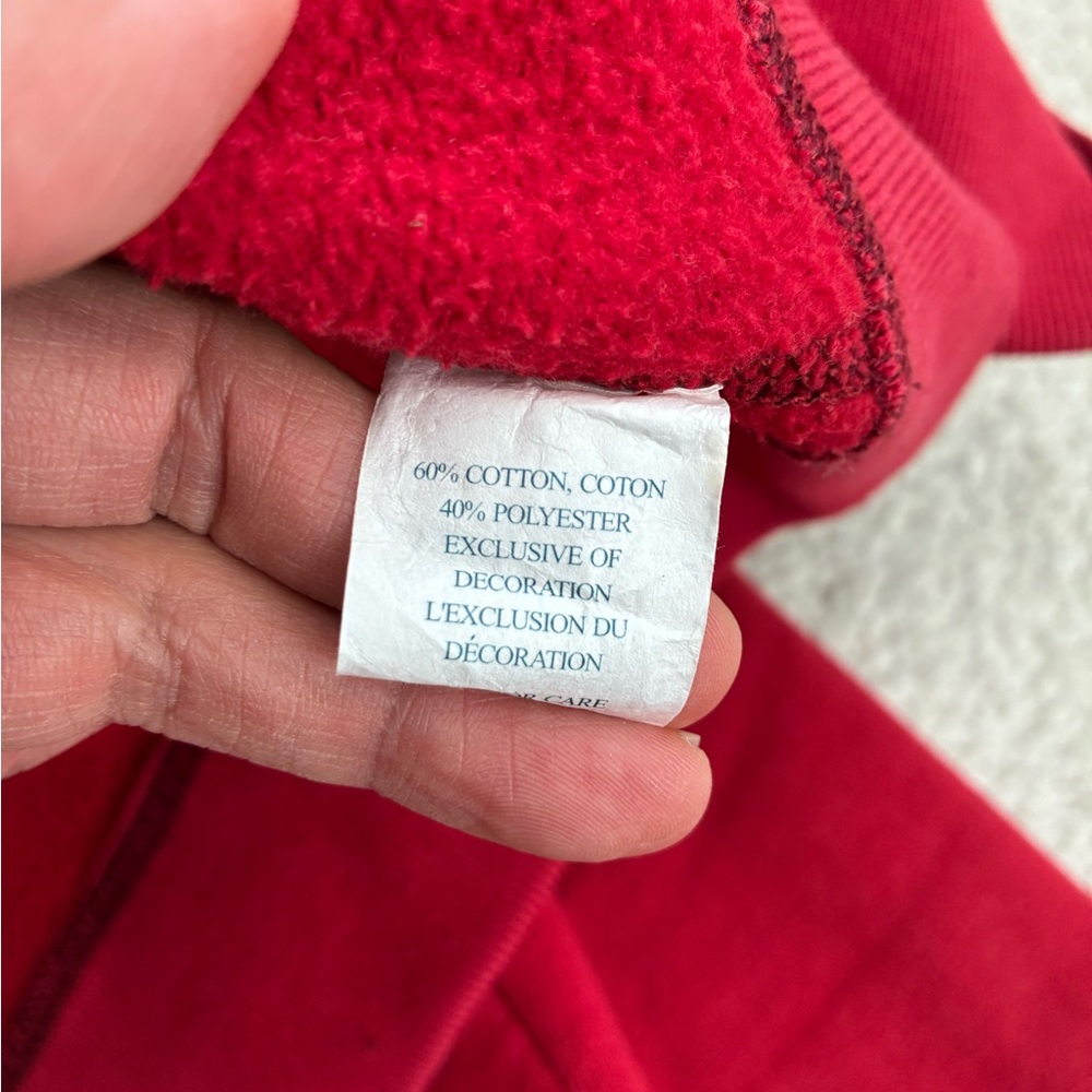 Abercrombie & Fitch Vintage Red Zip-Up Hoodie Red Regular Fit - Picture 5 of 5